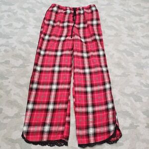 Victoria's Secret Pajama Pants Womens Medium Red Drawstring